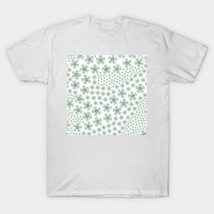 Mid Century Modern Flowers / Maximalist Floral Decor in Sage Green, Creamy Yellow, and White T-Shirt